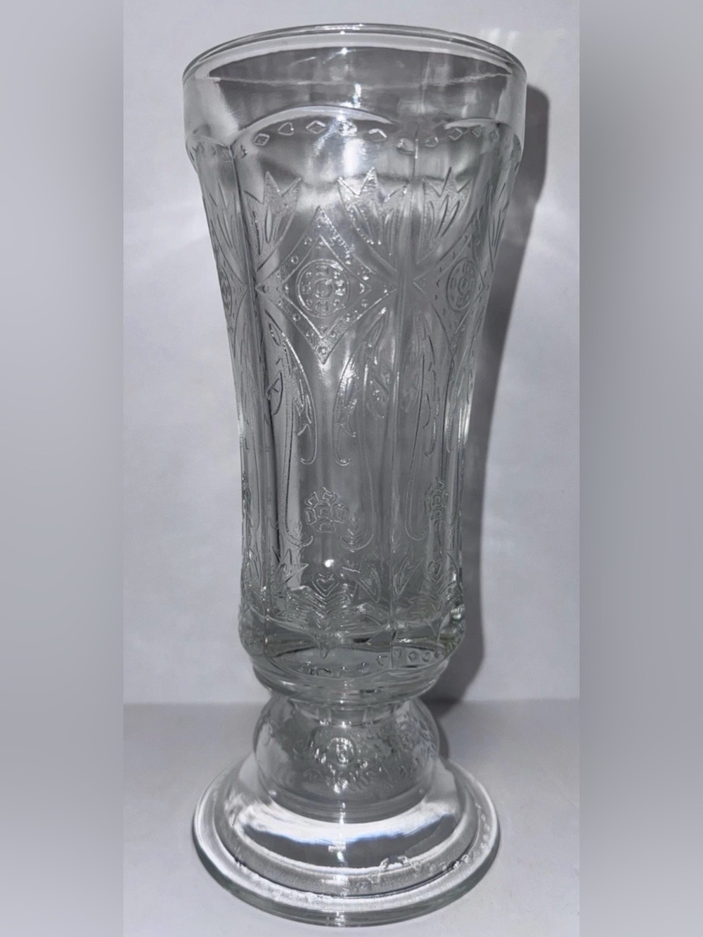 1980’s Indiana Clear Glass Vintage Hurricane Vase